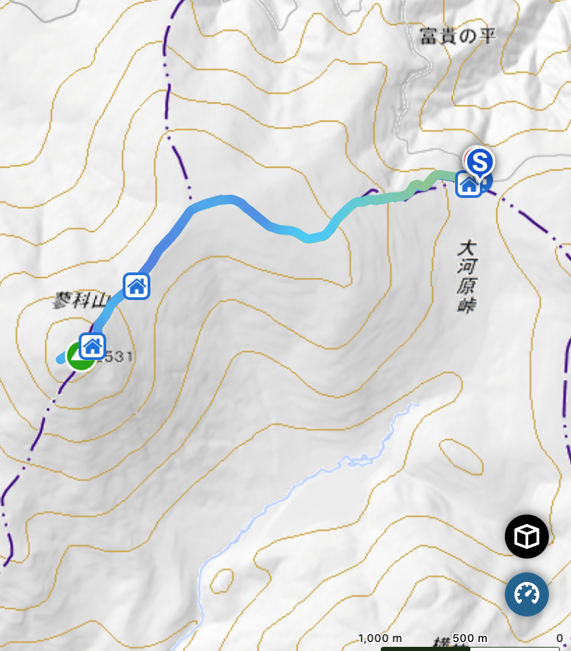 蓼科山　大河原峠