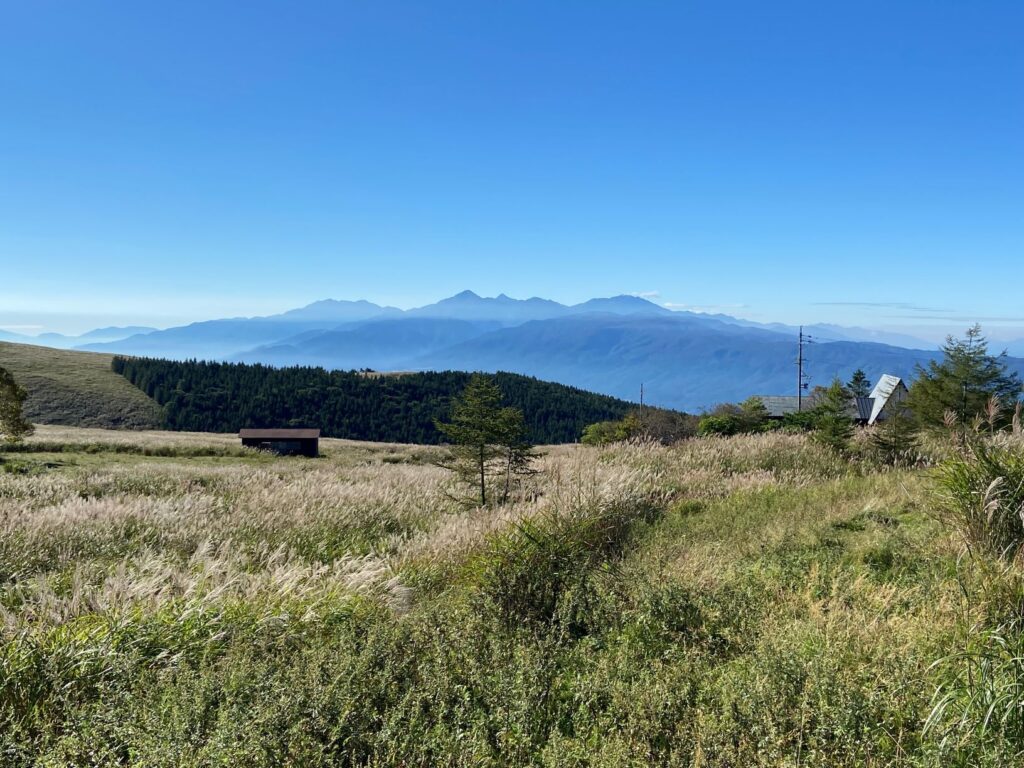 霧ヶ峰　パノラマビュー　眺望　アルプス