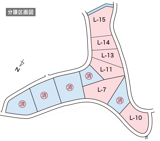 夏の丘 新規分譲区画図