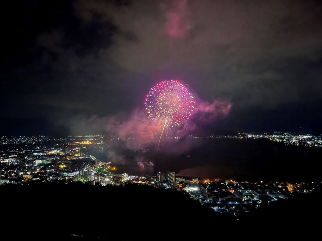 諏訪湖の花火