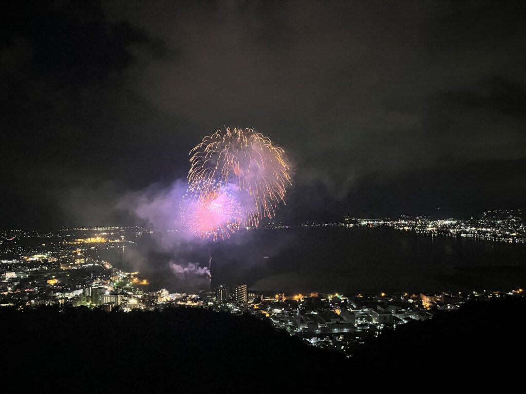 諏訪湖の花火