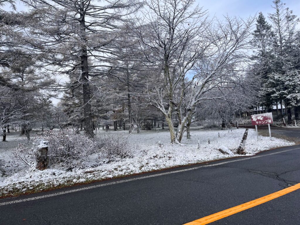 初雪　霧ヶ峰