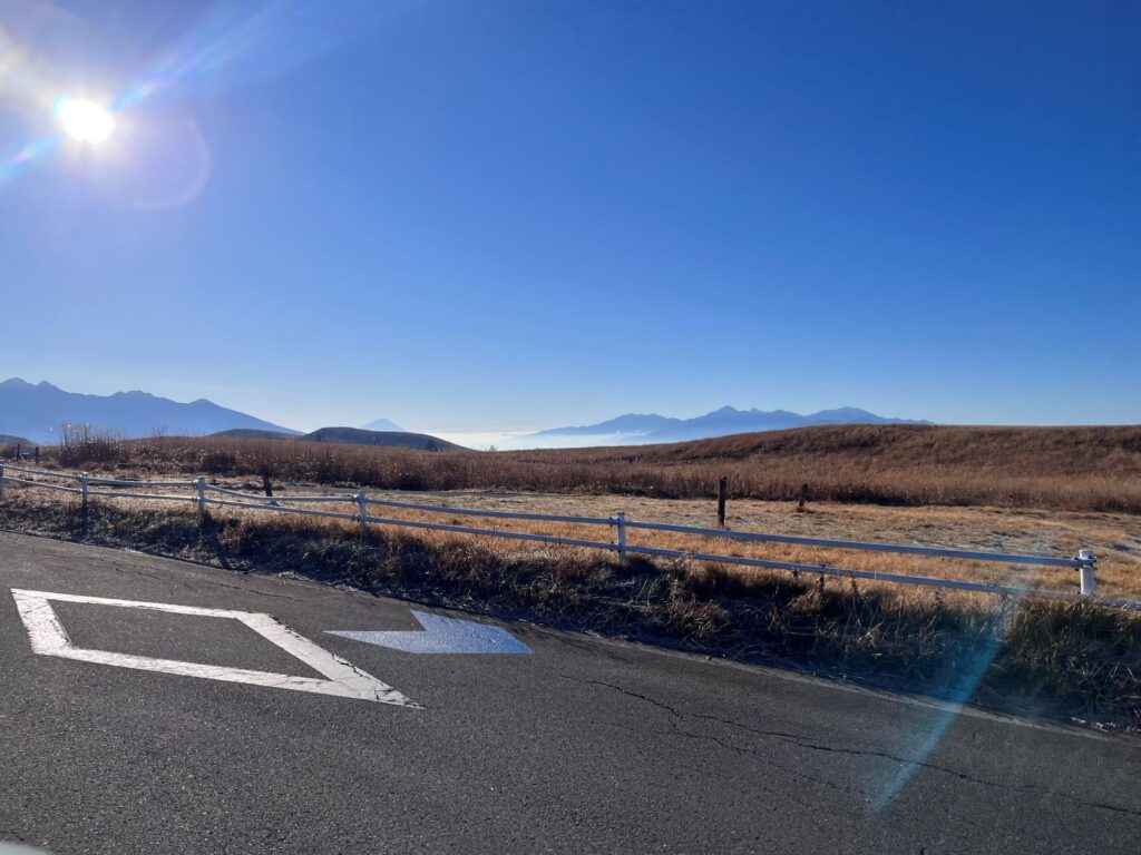 初冬の霧ヶ峰　強清水付近