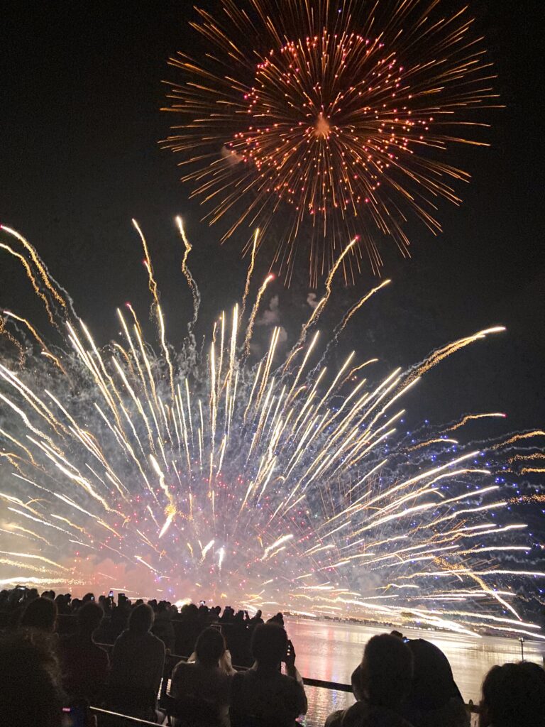 諏訪湖　長野県　諏訪市　花火大会　諏訪湖祭湖上花火大会　水上スターマイン　ビバルデの丘　別荘地