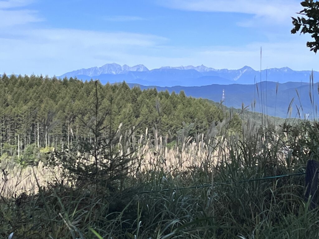 北アルプスが見える別荘地