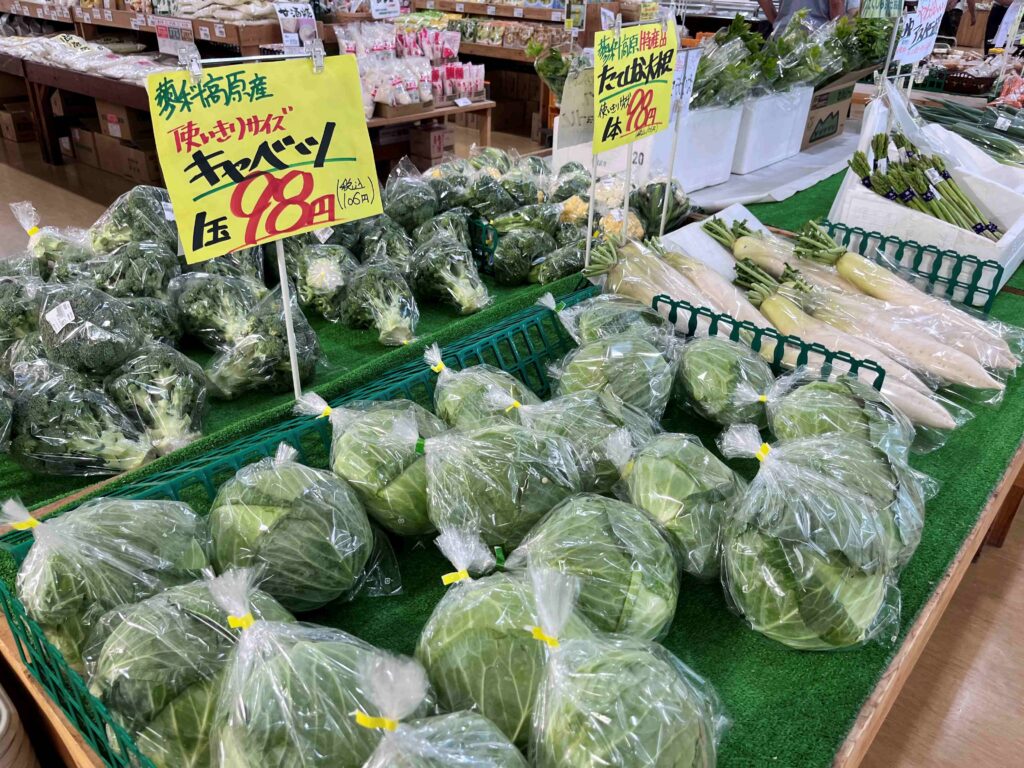 別荘地の買い物
別荘買い出し
物産所
ナガノパープル